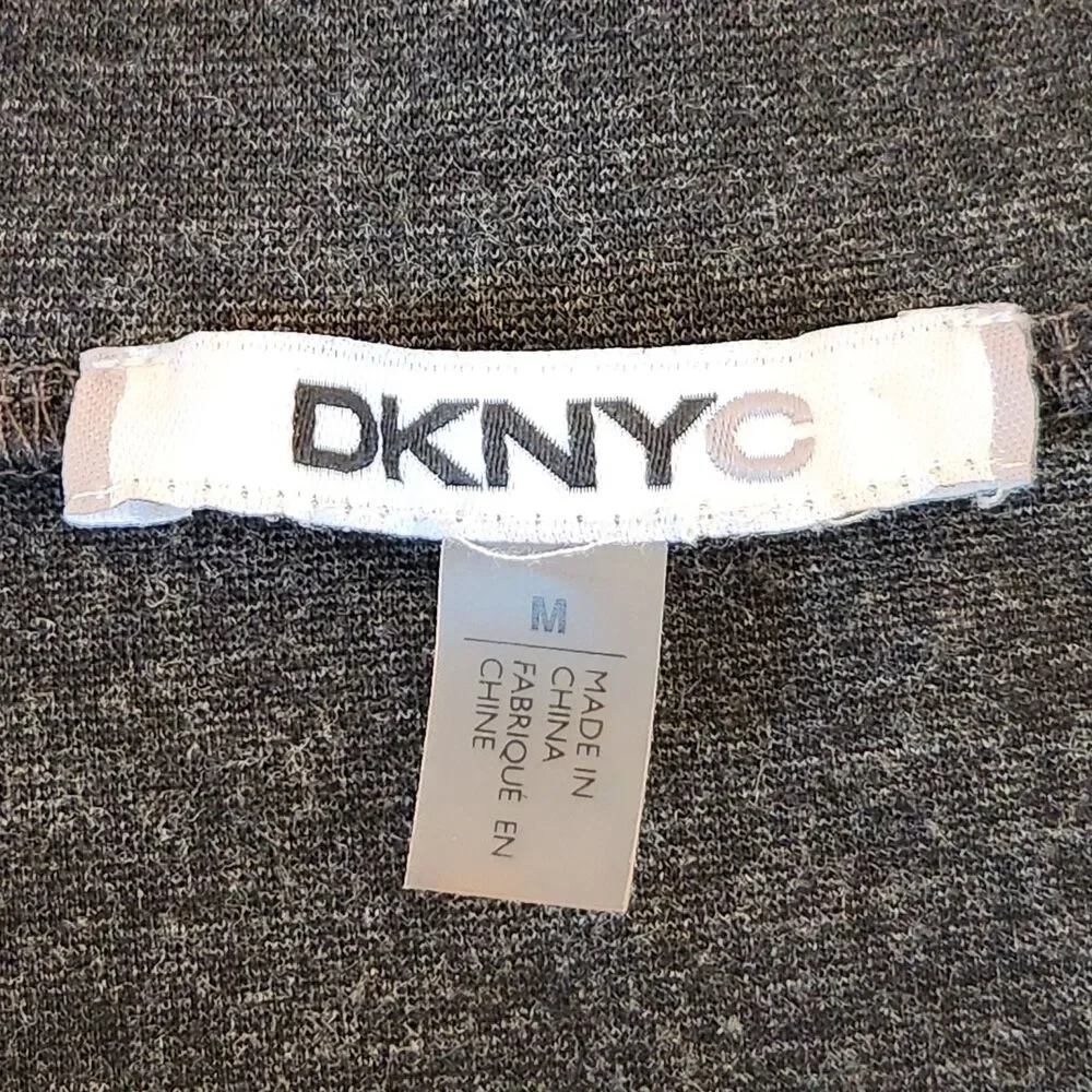 Dkny Mini Skirt Women M Gray Y2k Style Pleated Pull Up Knit Preppy Stretch Bratz